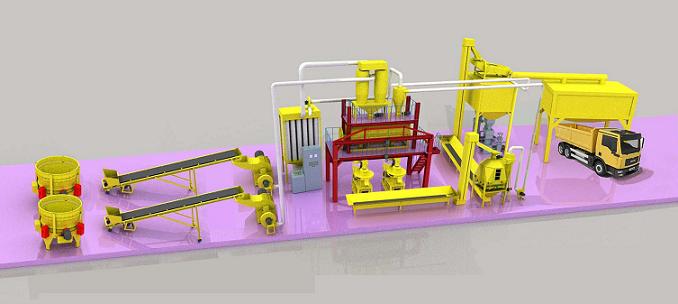 擠壓樹根顆粒燃料生產(chǎn)線