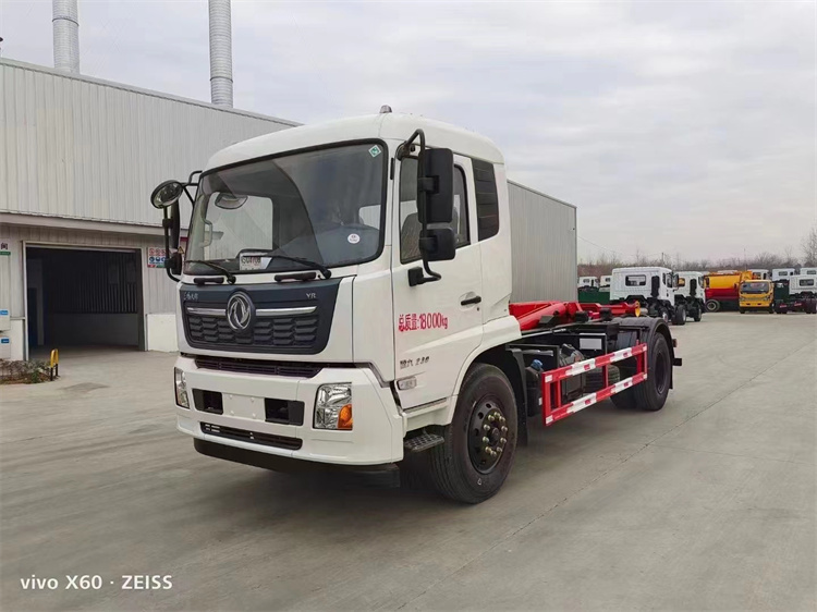 東風(fēng)天錦勾臂車 車廂可卸式垃圾車 18噸套臂車 搭配建筑垃圾箱