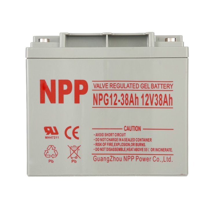 NPP蓄電池NPG12-38 12V38AH 耐普膠體免維護(hù)電池 UPS電源