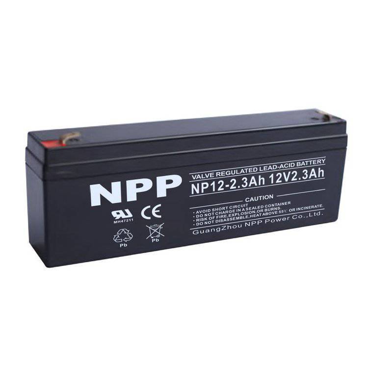 NPP耐普蓄電池NP12-2.3 12V2.3AH 電梯 消防應急燈備用膠體電池