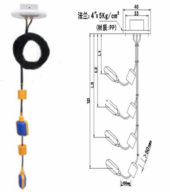 HD-PG2成組電纜浮球液位開關(guān)