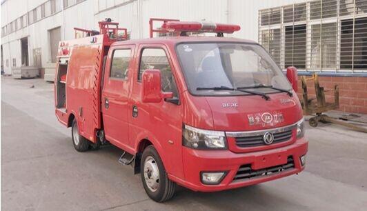 東風途逸微型消防車 東風雙排藍牌水罐消防車