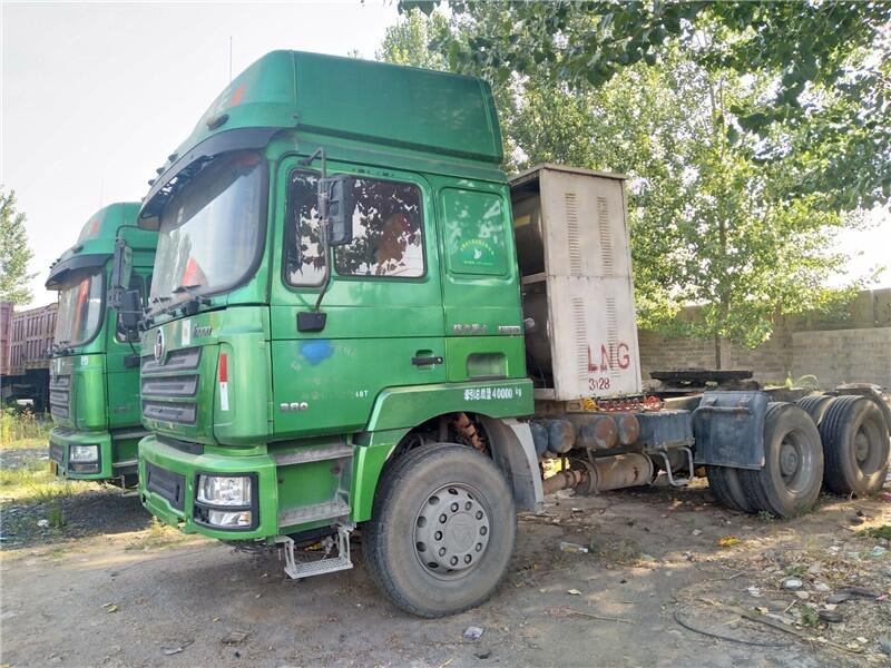 便宜二手半掛車重型燒氣車LNG雙罐陜汽德龍F(tuán)3000車頭