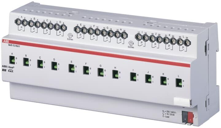 SA/S 12.16.2.1開關(guān)驅(qū)動器12路ABB I-BUS智能燈控系統(tǒng)KNX總線