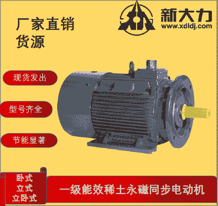 新大力 一級能效 TYCP200L-8-55KW/3000永磁同步變頻調速電動機