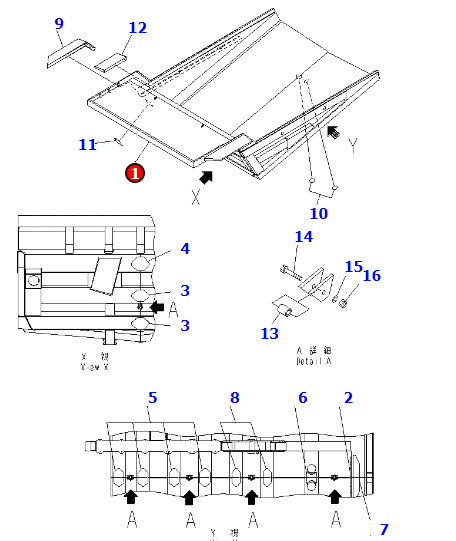 車身組件總成561-74-81103 適用于HD785-7