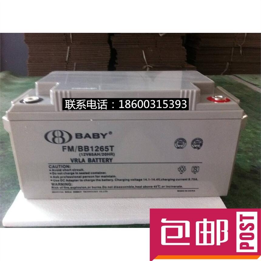 鴻貝鉛酸蓄電池12v65ah 蓄電池FM/BB1265T 太陽能路燈UPS電源專