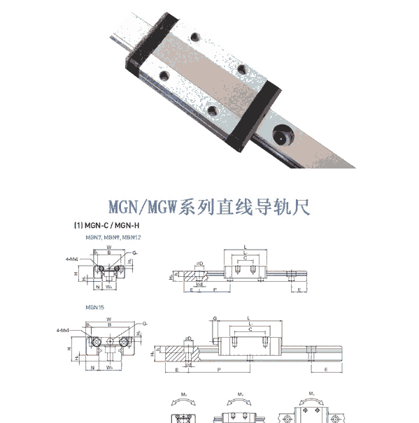 國產(chǎn)高精密微型小型直線導(dǎo)軌道滑塊MGN/MGW7/9/12/15/7/9/12/H/C