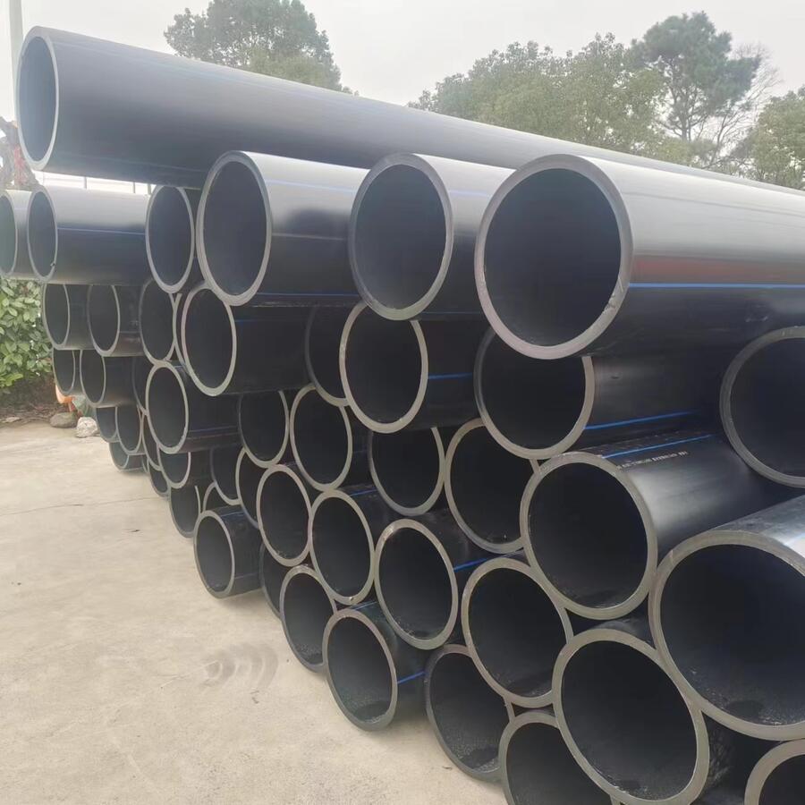 PE給水管廠 黑色藍線自來水管規(guī)格可定制