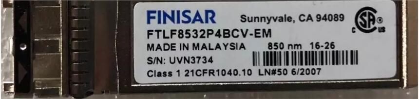 Finisar FTLF8532P4BCV-E5 32Gb 850nm 光纖模塊