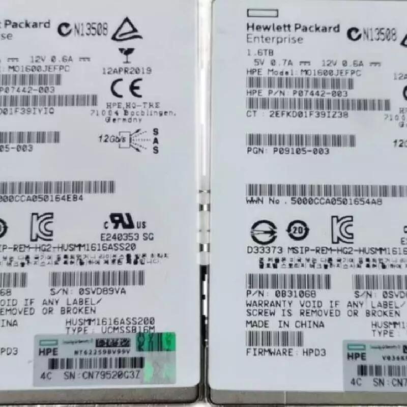 P20839-001 P19915-B21 HPE 1.6TB SAS 2.5 服務(wù)器硬盤