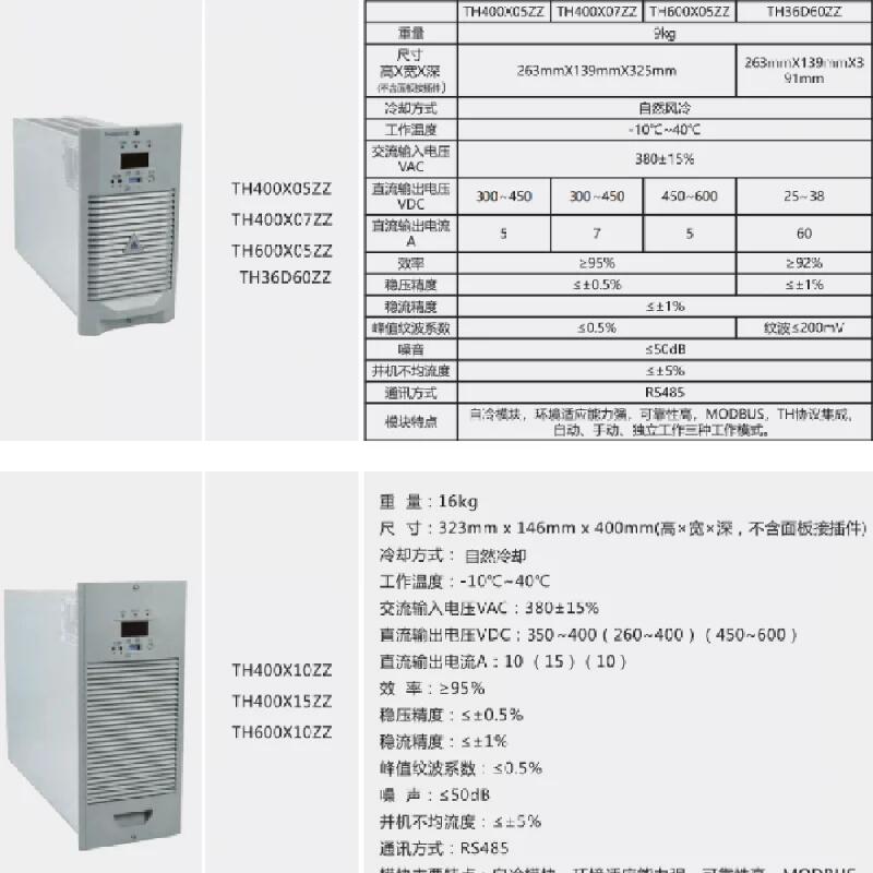 TH400X15ZZ 400V 15A 消防高頻整流模塊 直流屏充電模塊