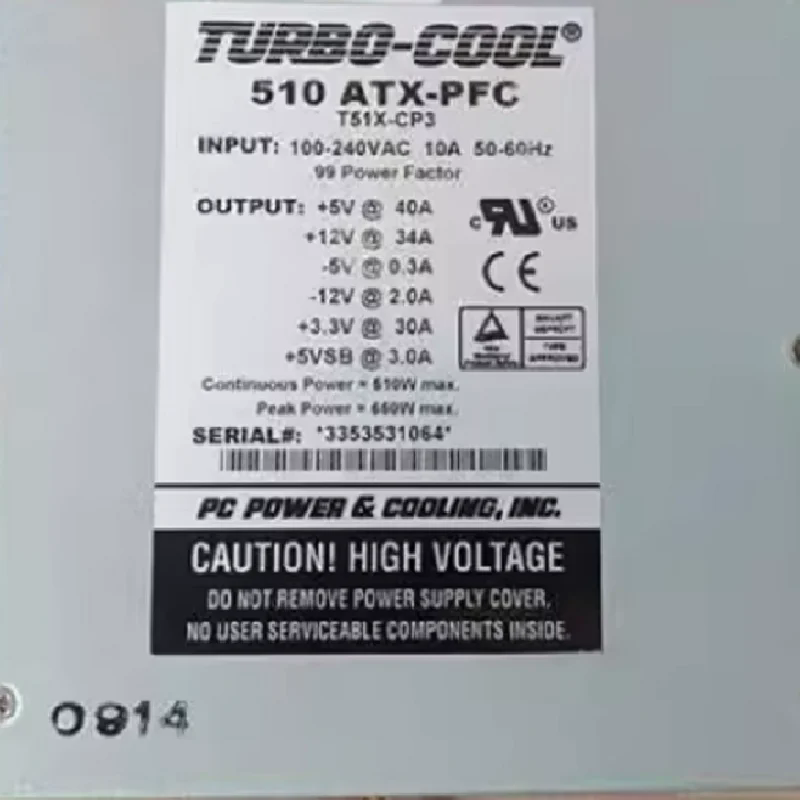 TURBO-COOL 510 ATX-PFC T51X-CP3 510W 海寶工控機電源