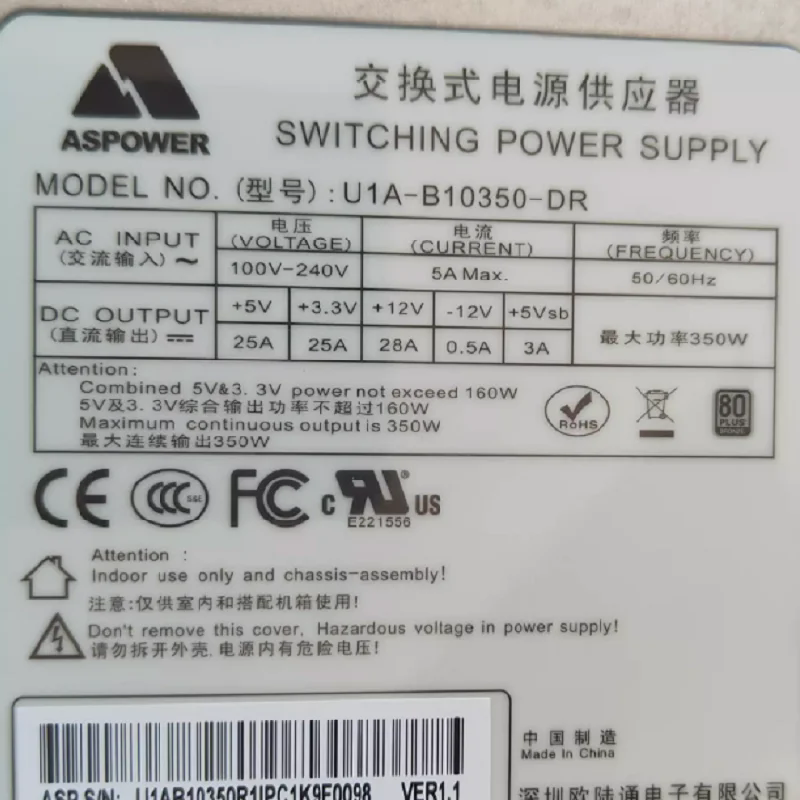 ASPOWER U1A-B10350-DR 350W (w)ԴģK QʽԴ(yng)