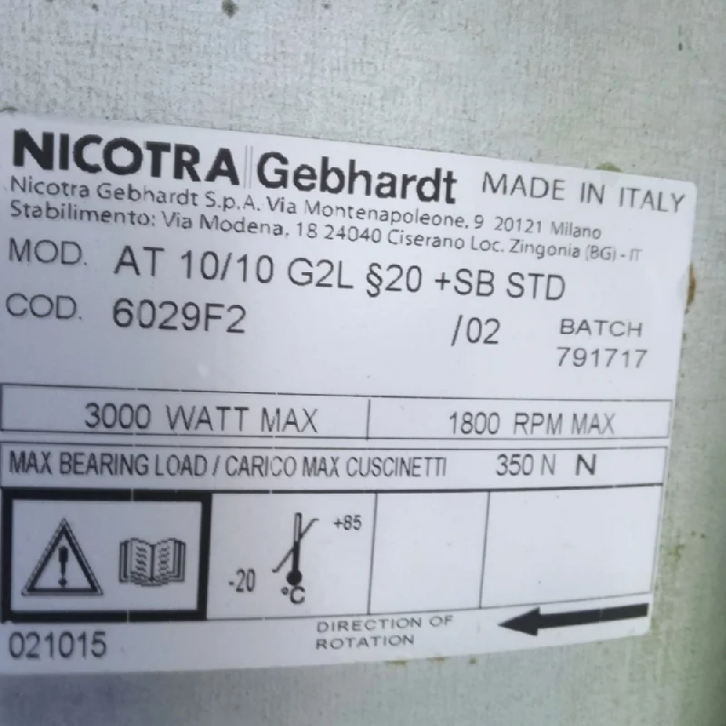 Nicotra Gebhardt AT 10/10 G2L 20+SB STD 風(fēng)機(jī)