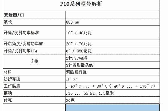 希而科優(yōu)勢供應(yīng) Pantron 傳感器 P10系列