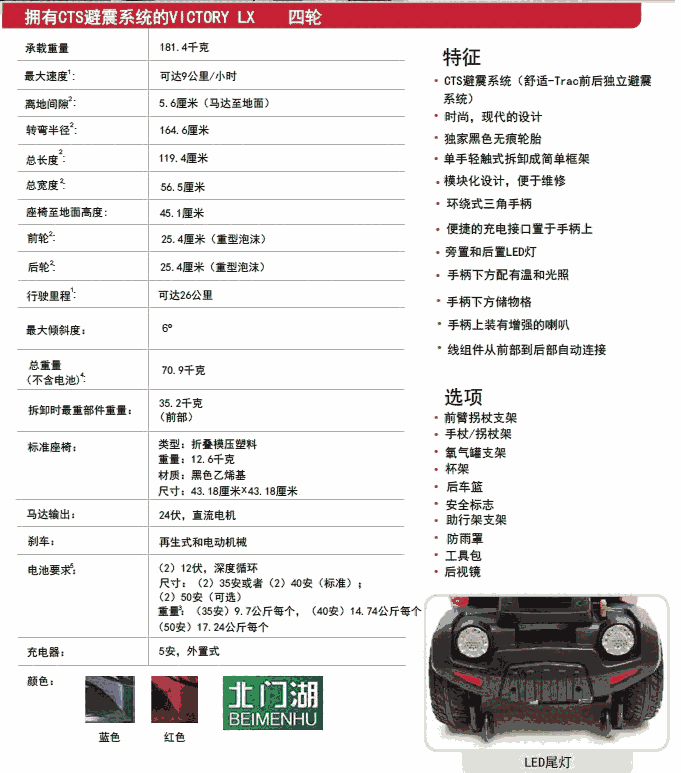 普拉德Victory LX維克多中級豪華型老年電動