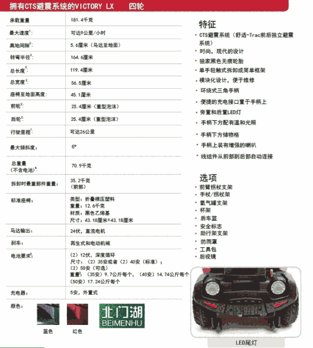 普拉德Victory LX維克多中級豪華型老年電動代步車