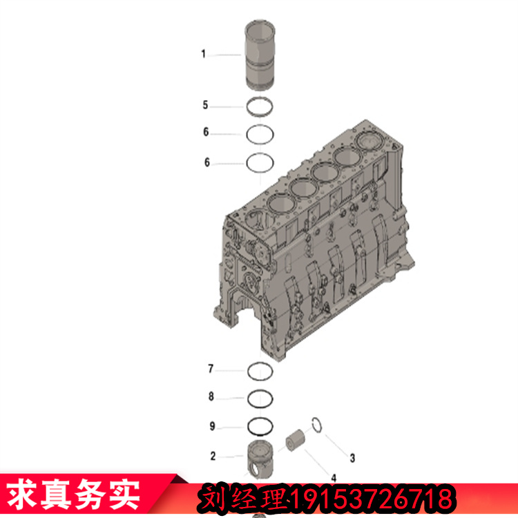 美康柴油機(jī)配件 氣缸組件3801823/3804456 含缸套+活塞組件