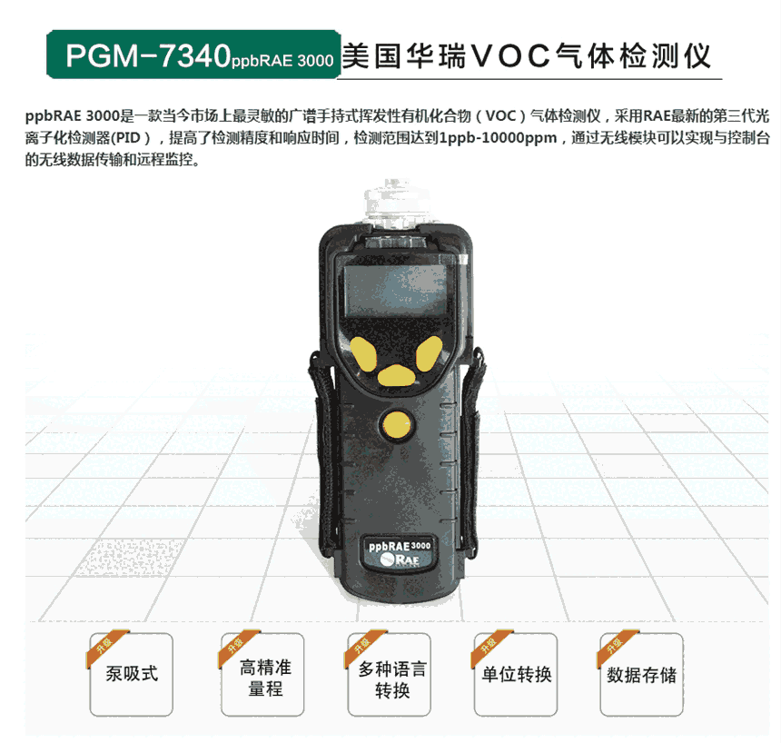 PGM-7340 ppbRAE 3000VOC檢測儀