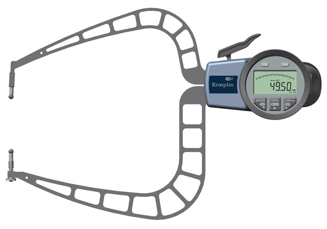 德國(guó)kroeplin數(shù)顯外卡規(guī)K4100，測(cè)量范圍 50-100mm