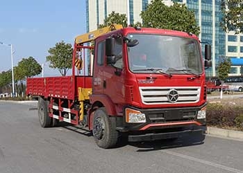 藍(lán)牌徐工隨車吊平板運(yùn)輸車