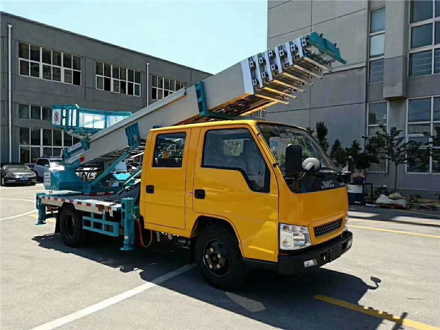 云梯上料車 云梯搬家車 云梯車作業(yè)視頻