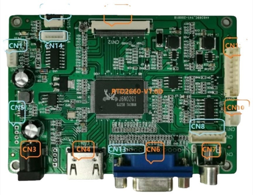 多功能 LCD 顯示驅(qū)動板支持 HDMI/VGA/AV1AV/單通道倒車信號 輸入