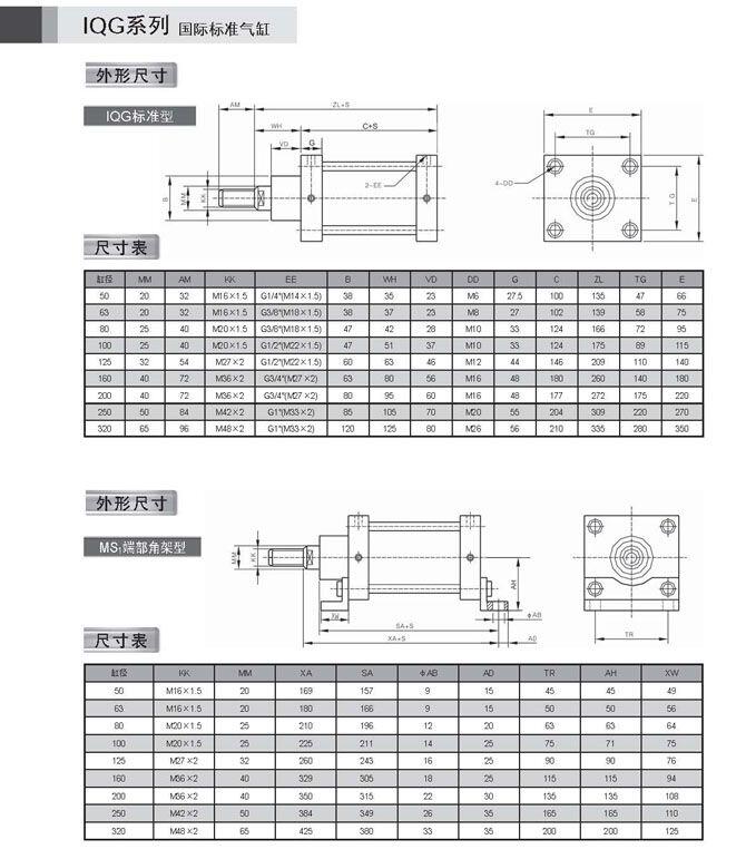 忻州QGBQ40-250MP1,輕型氣缸優(yōu)質產(chǎn)品