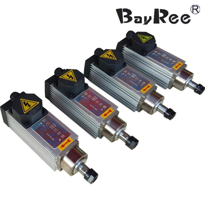 BAYREE雕刻機方形風冷主軸電機 750W 380V 18000轉 高速電主軸