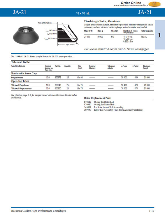 JA-21二手角轉(zhuǎn)頭銷售適用于貝克曼beckman高速離心機JXN-30