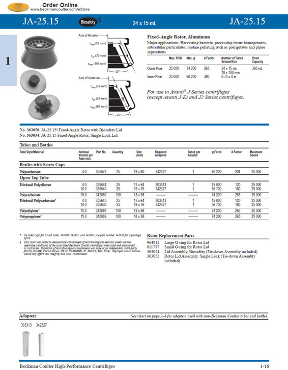 JA-25.15二手銷售適用于貝克曼beckman高速離心機JXN-30