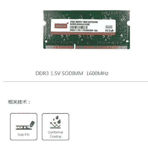 DDR3 SODIMM M3S0-4GSJDLQE 嵌入式系統(tǒng)系列