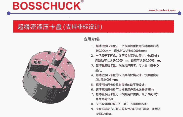 出售BOSSCHUCK超精密液壓卡盤，支持售后服務(wù)