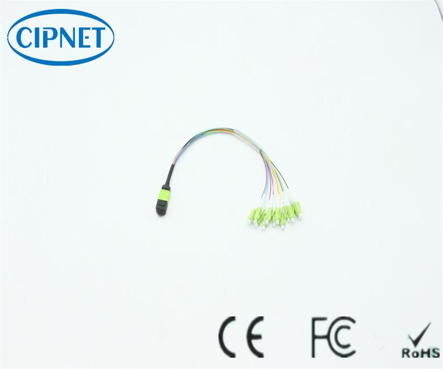 廣東廣州市12芯MPO公頭LC0.9毫米35厘米光纖跳線