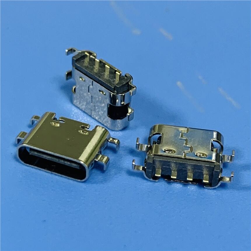 TYPE C 4P 沉板母座 C型3.1 四腳沉板0.8/1.2/1.6mm 簡易充電插座