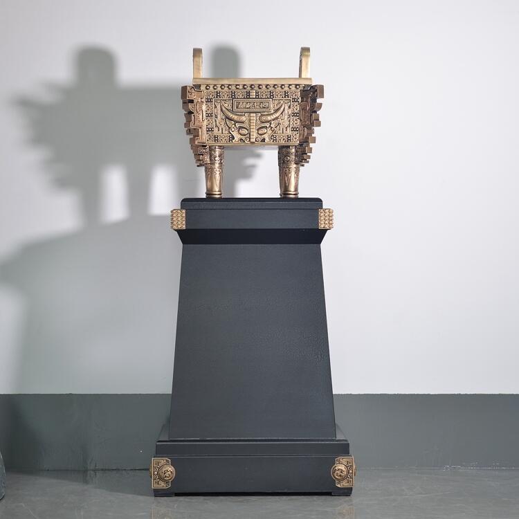 煥環(huán)祥|鼎盛千秋擺件 金屬銅鼎 公司開(kāi)業(yè)喬禮品 送學(xué)校慶典 落地裝飾