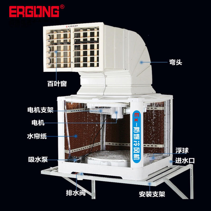 防爆型冷風(fēng)機(jī)水冷空調(diào)循環(huán)制冷工廠專用防爆空調(diào)