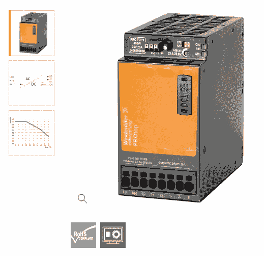 價格優(yōu)惠 魏德米勒2466890000電源PRO TOP1 480W 24V 20A