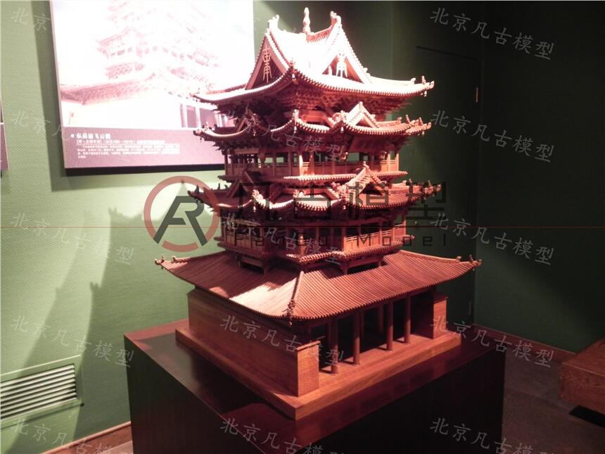 仿古建筑模型 古建場(chǎng)景模型 古代人物造型