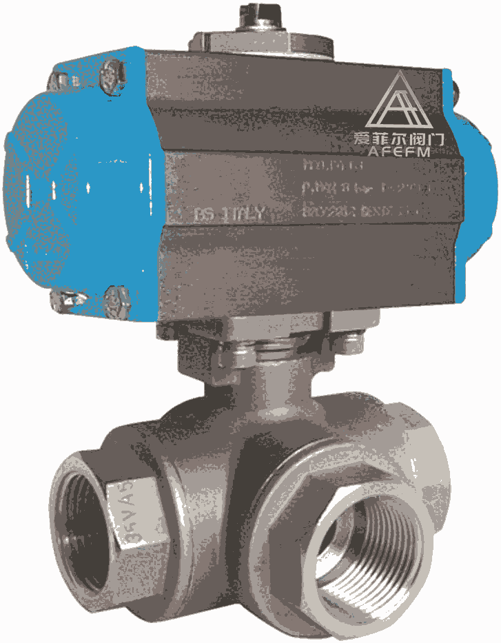 氣動(dòng)內(nèi)螺紋三通球閥 AT系列反向裝Q614F Q615F-16P
