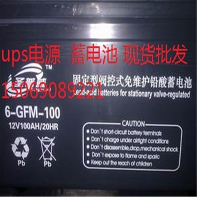 圣普威ups機房蓄電池6-GFM-100廠家直銷12V100AH20HR