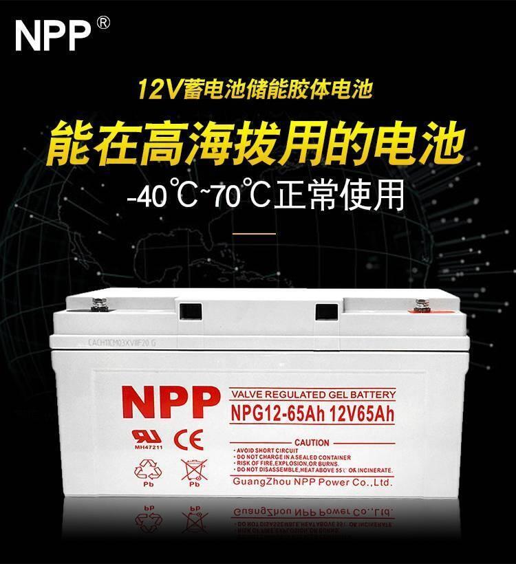 耐普太陽(yáng)能膠體蓄電池12v65ahUPS電源通用型號(hào)NPG12-65AH