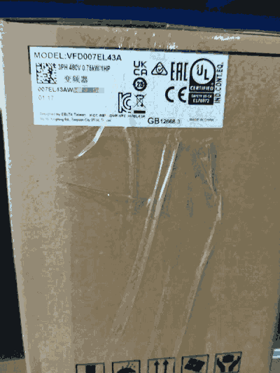 VFD007EL43A臺(tái)達(dá)變頻器0.75kw現(xiàn)貨