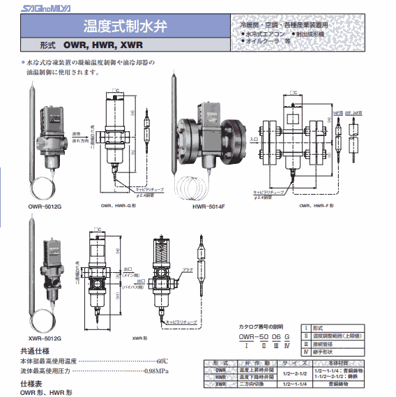 日本saginomiya溫控閥OWR-5006GQ7