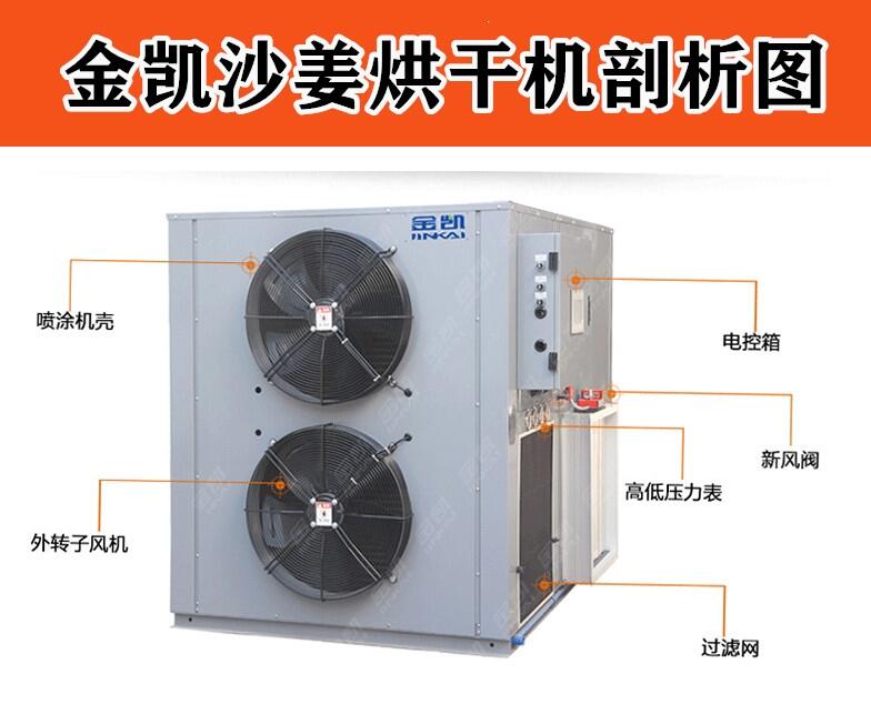 廣州金凱沙姜烘干機烘干工藝分享