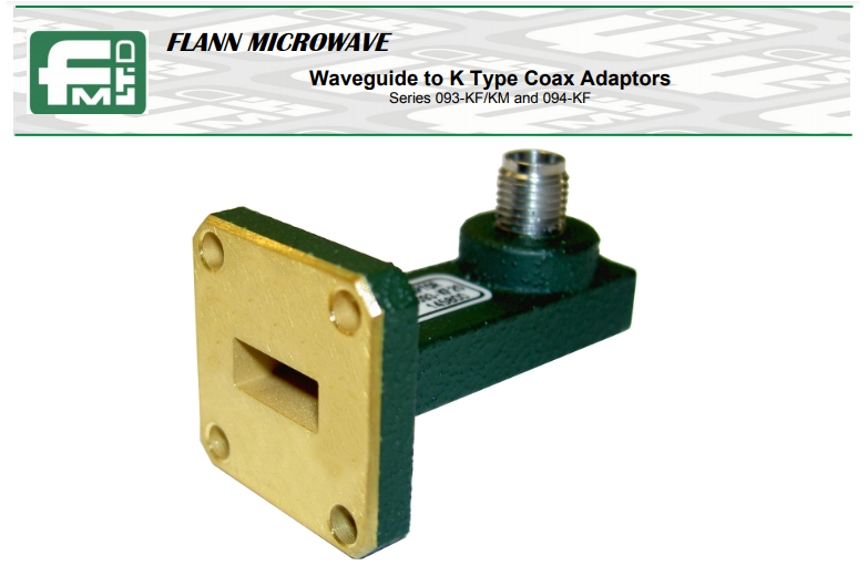 英國FLANN波導轉同軸K型轉接器093/094 Kx系列大量供應