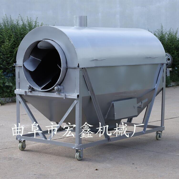 溫控松子炒貨機(jī)?  熱銷電加熱滾筒炒貨機(jī)