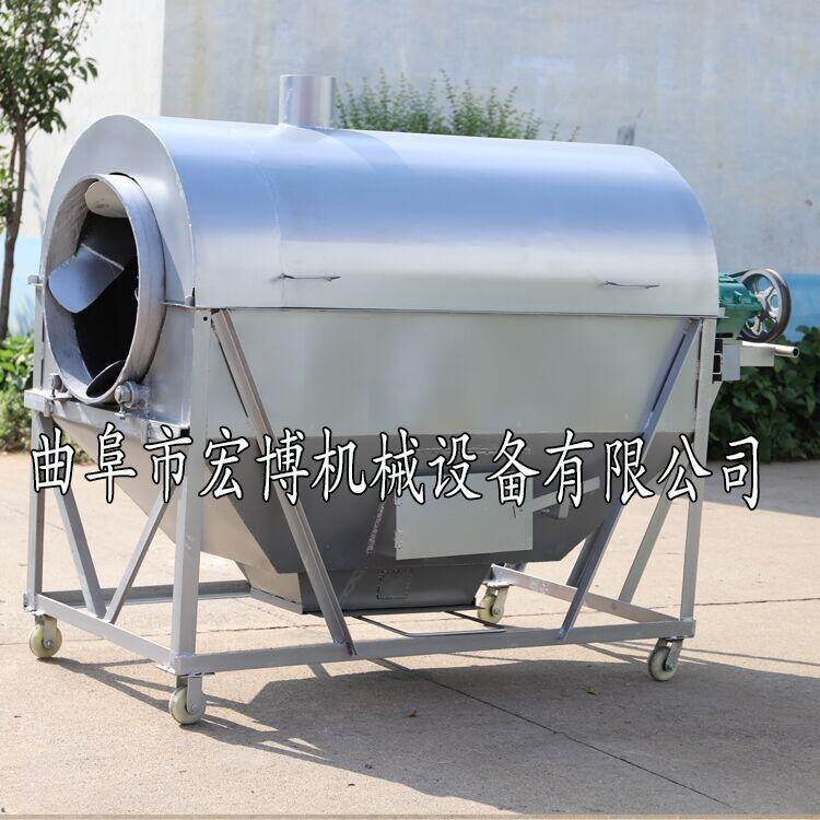 生產(chǎn)花生芝麻黃豆翻炒機(jī)廠家 不銹鋼電加熱滾筒炒料機(jī) 15公斤滾筒炒貨機(jī)