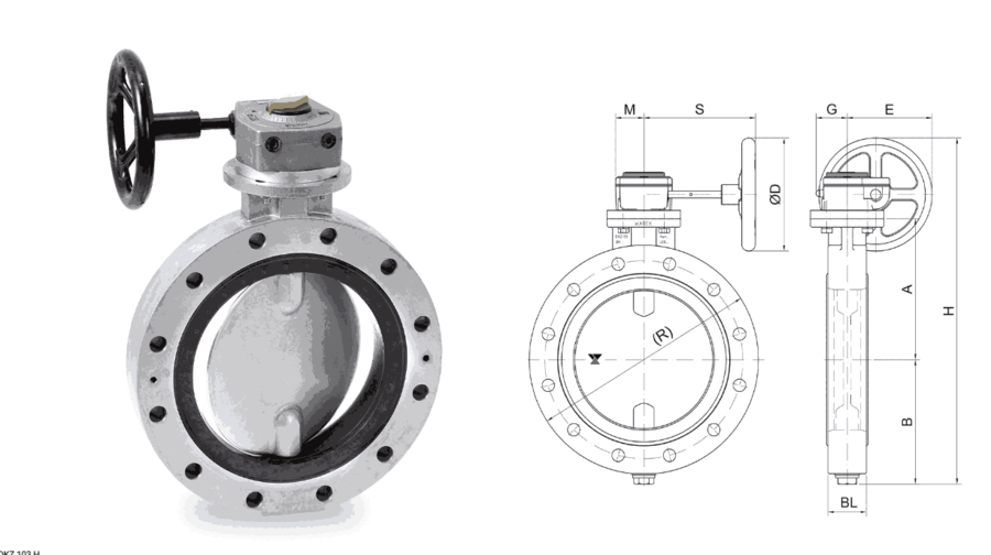 WAREX Valve 應(yīng)用液體、氣體和磨蝕性散裝材料環(huán)境的蝶閥 DKZ 103 H